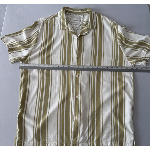Denim Flower Ricky Singh Men's XL Retro Fitted Stripe Button Down Shirt Preppy - Picture 8 of 10